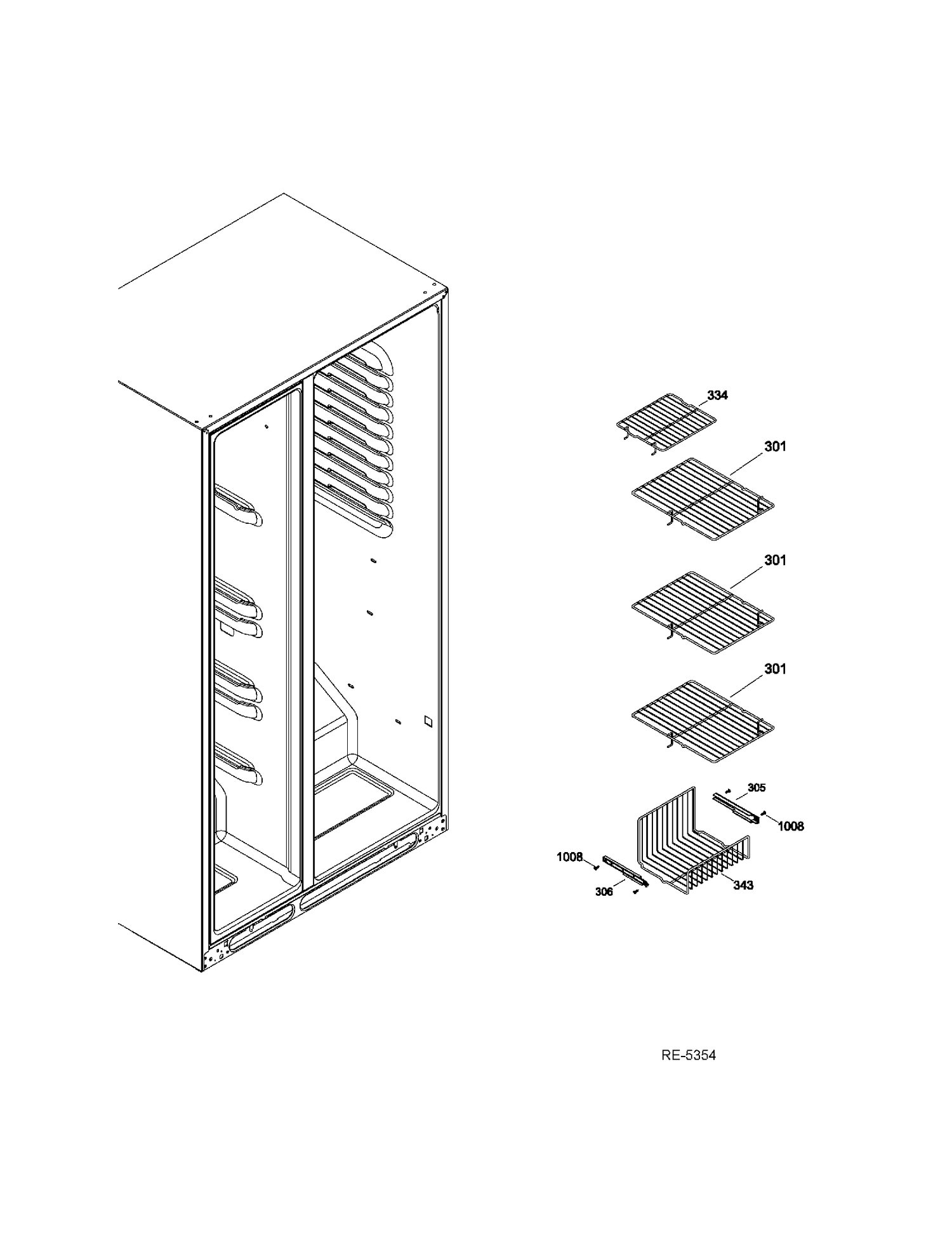FZ BASKETS Diagram and Parts List for GSRS3KLZDFBS  General Electric Refrigerator