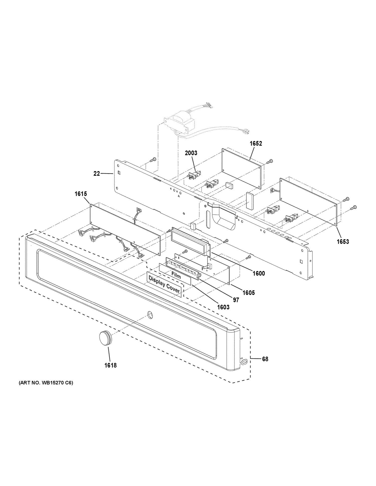 CONTROL PARTS Diagram and Parts List for CWB7030SL2SS  General Electric Microwave Oven Combo