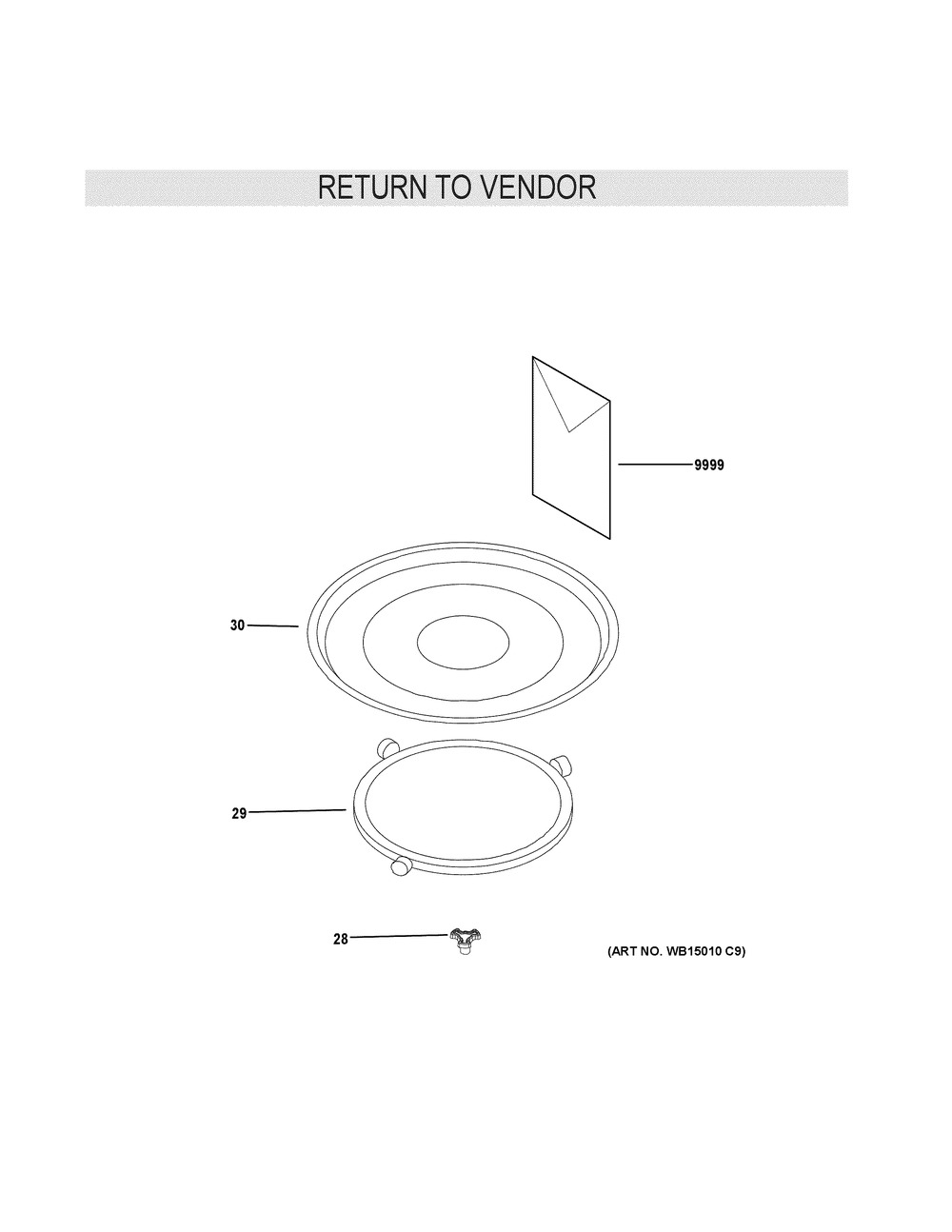 Microwave Diagram and Parts List for JES1656SR3SS  General Electric Microwave