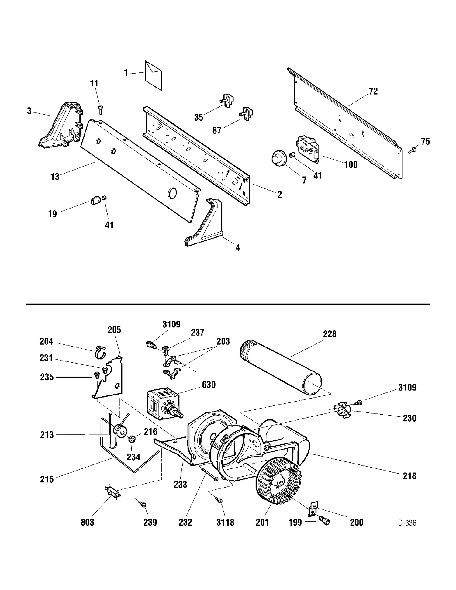 CONTROL PANEL Diagram and Parts List for PBXR473GD2WW  General Electric Dryer