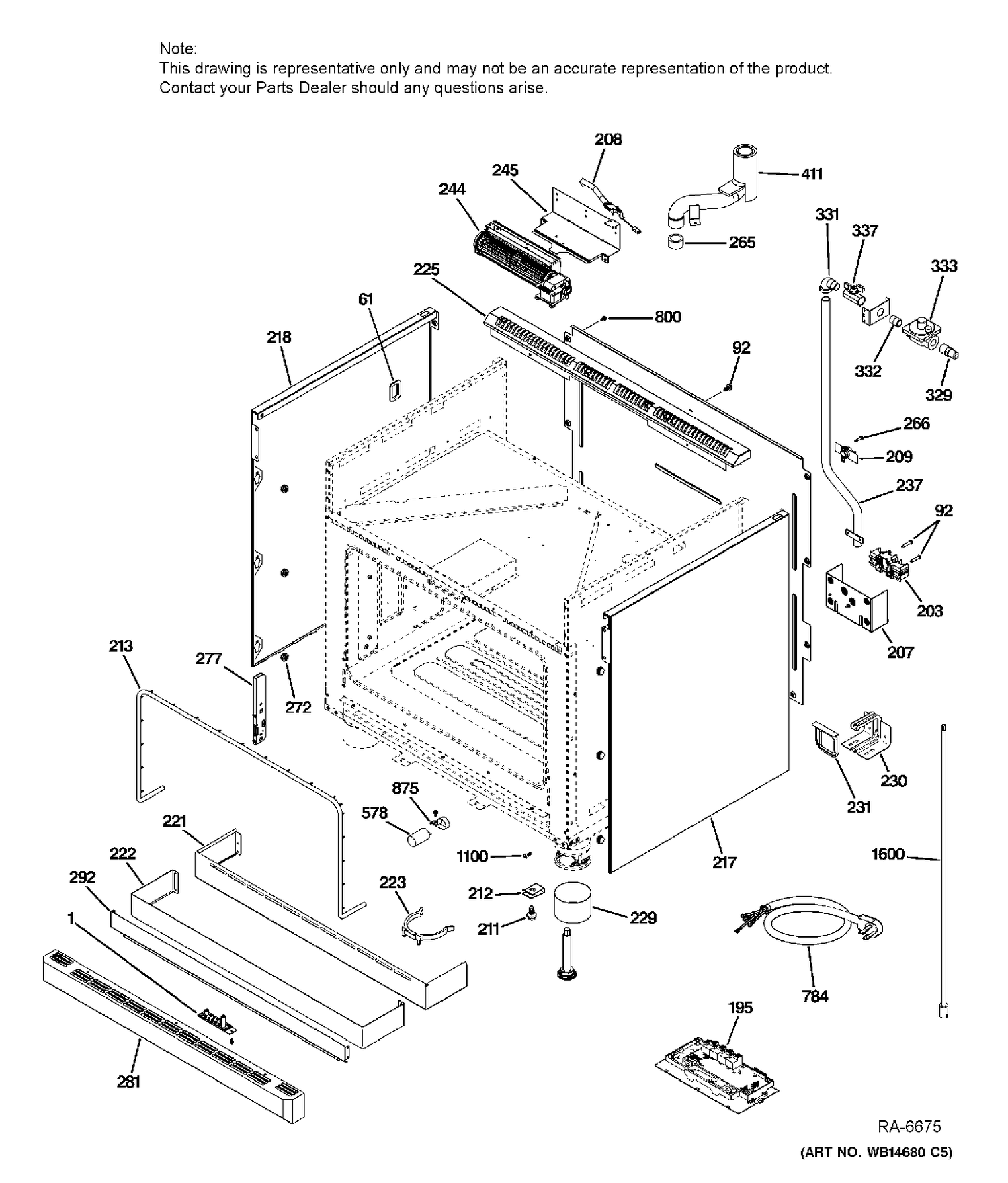 BODY PARTS Diagram and Parts List for ZDP304NP7SS  General Electric Range