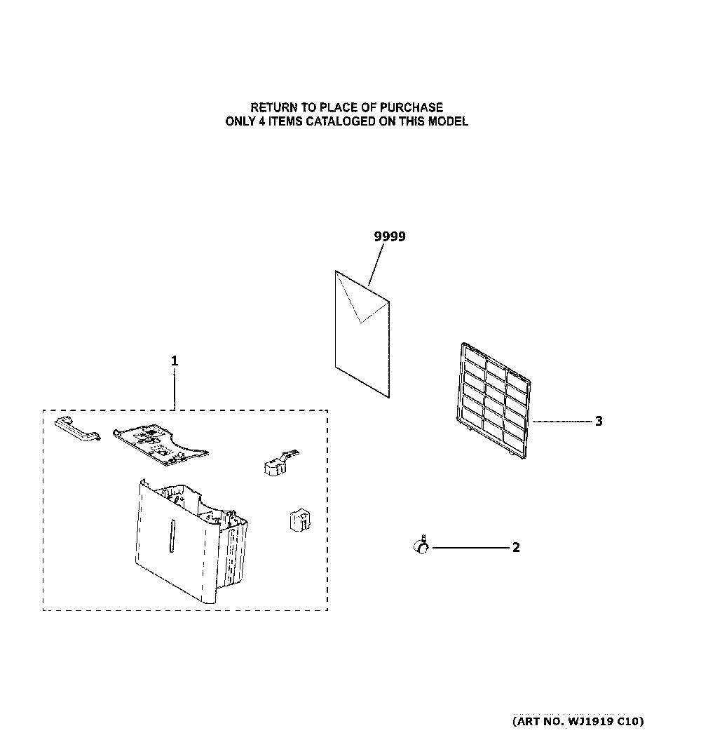 Dehumidifier Diagram and Parts List for ADHR50LBQ1  General Electric Dehumidifier