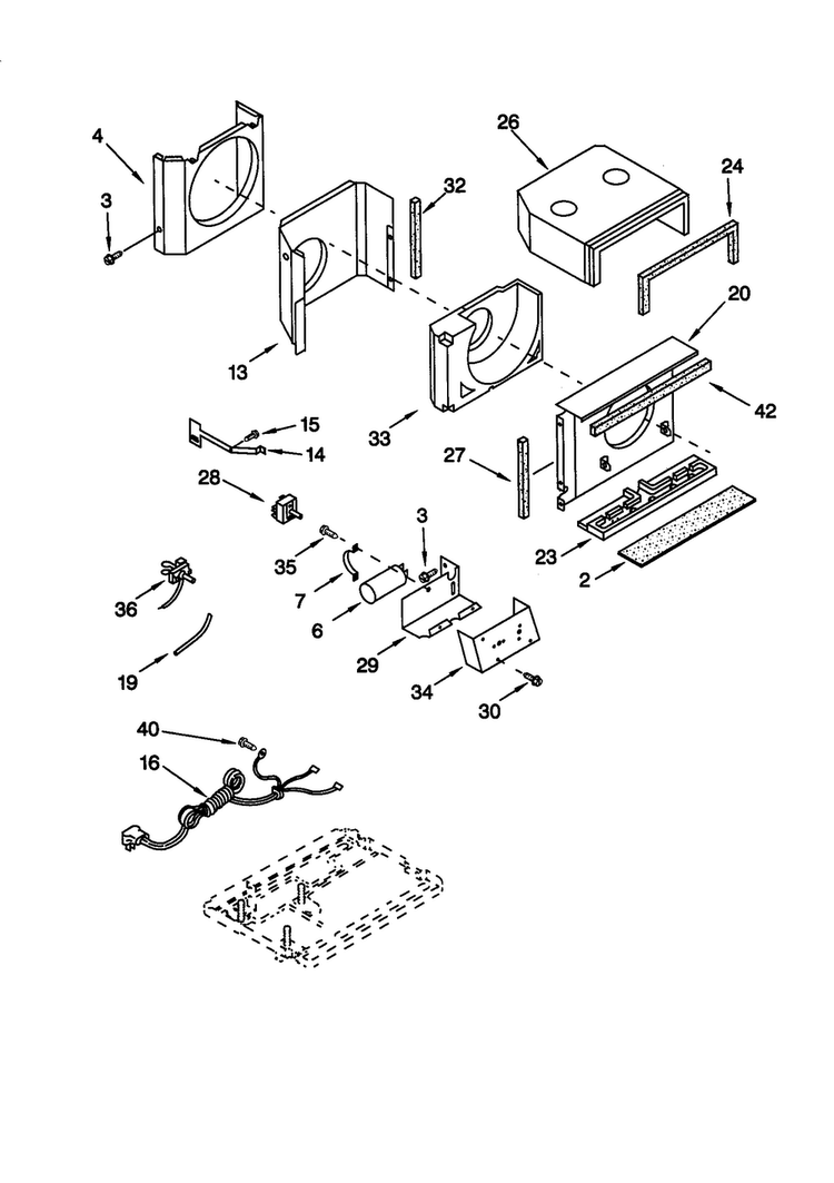 Air Flow And Control Diagram and Parts List for AEQ072XH0  General Electric Air Conditioner