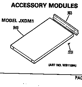 Accessory Modules Diagram and Parts List for JP370B9N1  General Electric Cooktop