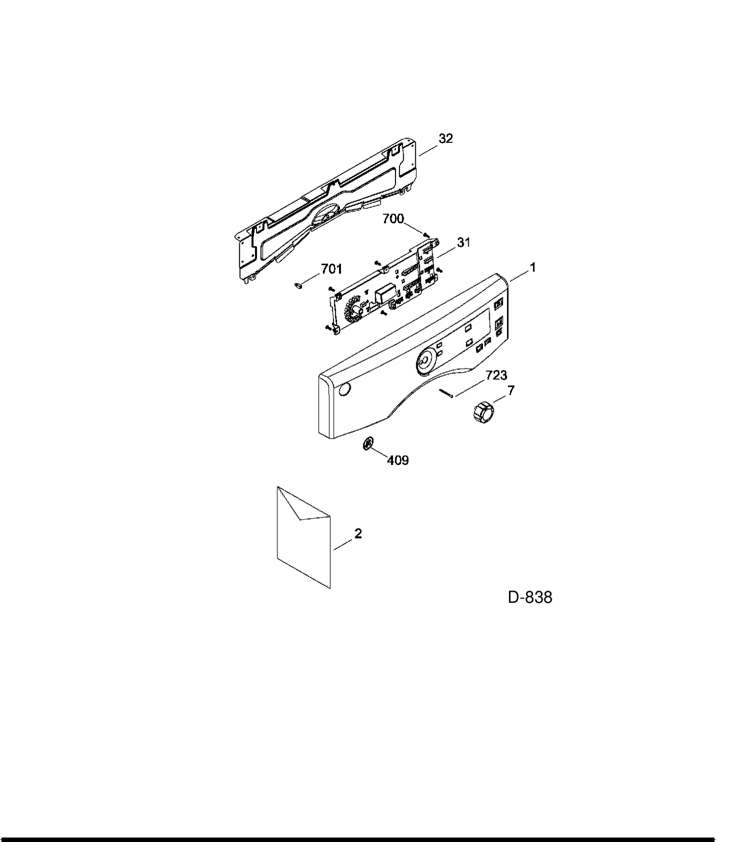 CONTROL PANEL Diagram and Parts List for GFMN110ED1WW  General Electric Dryer