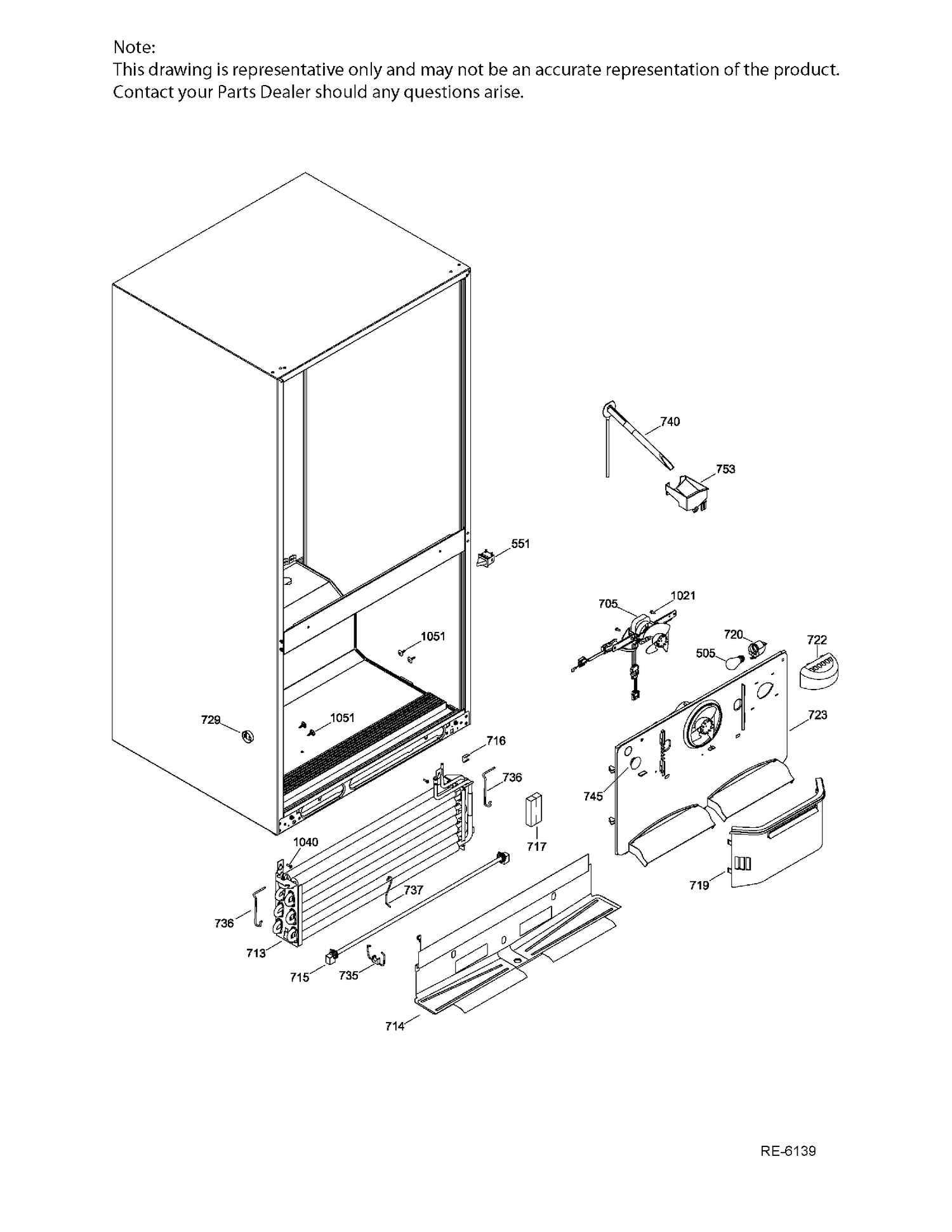 FZ FUNCTIONAL PARTS Diagram and Parts List for GBR20DSEBRBS  General Electric Refrigerator