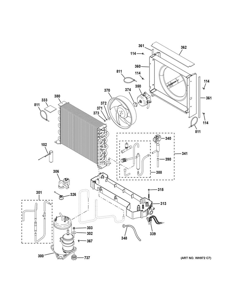 Unit Parts Diagram and Parts List for GEH50DGEKSCA  General Electric Water Heater