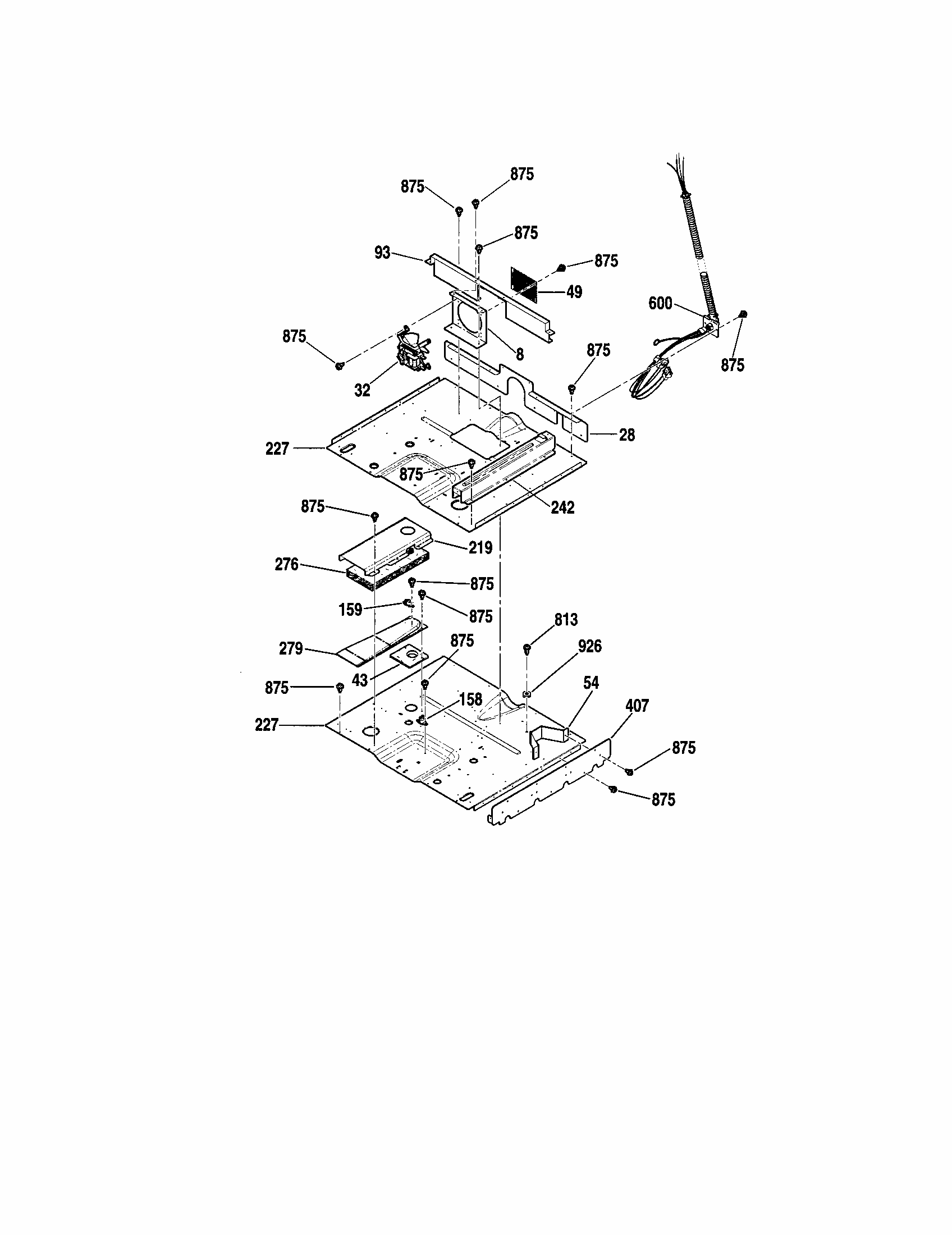 Pedestal Diagram and Parts List for 91147699100  Kenmore Microwave
