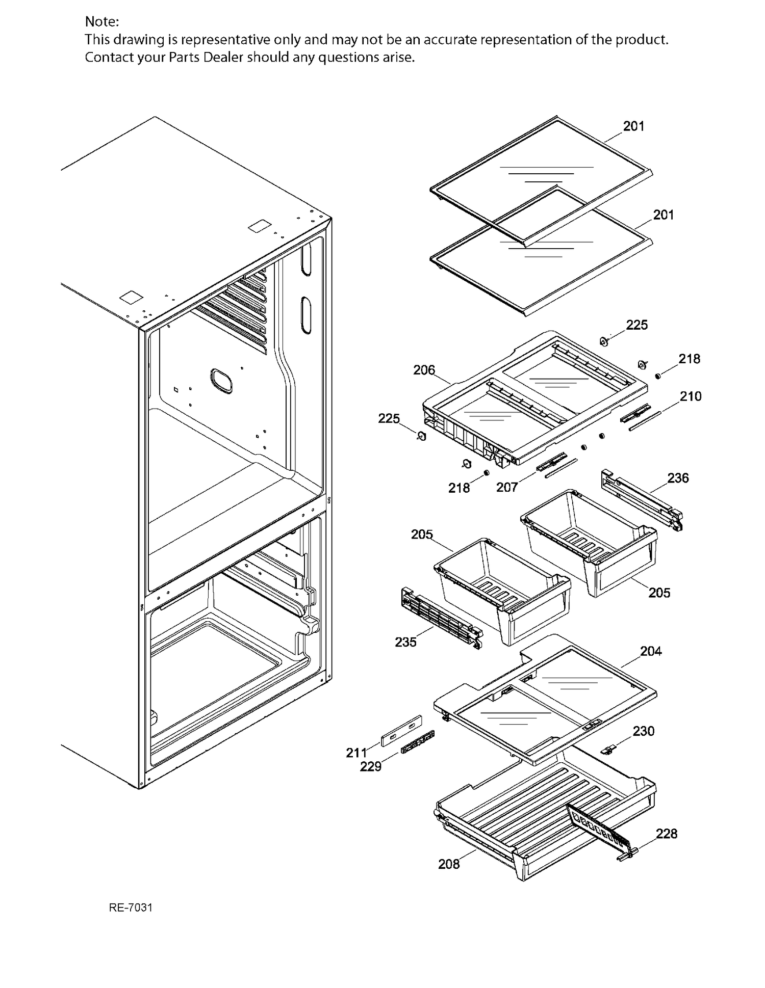FF SHELVES Diagram and Parts List for GNE21DSKBKSS  General Electric Refrigerator