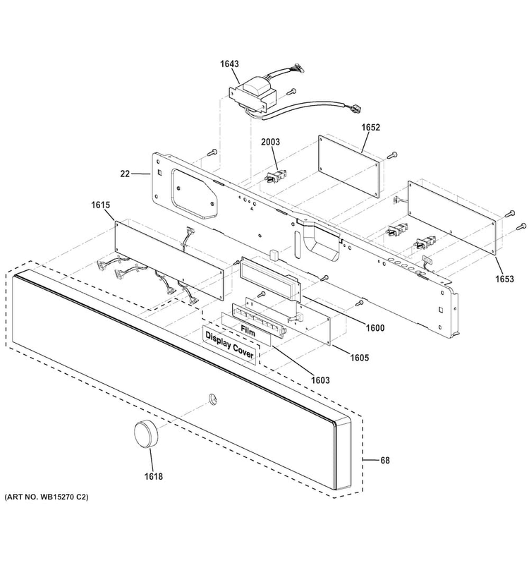 Control Parts Diagram and Parts List for PSB9120DF2BB  General Electric Microwave