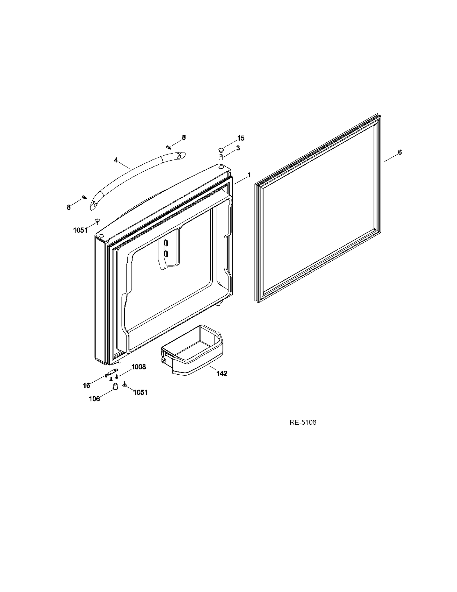 FZ DOOR Diagram and Parts List for GBRS0HBXFRSS  General Electric Refrigerator