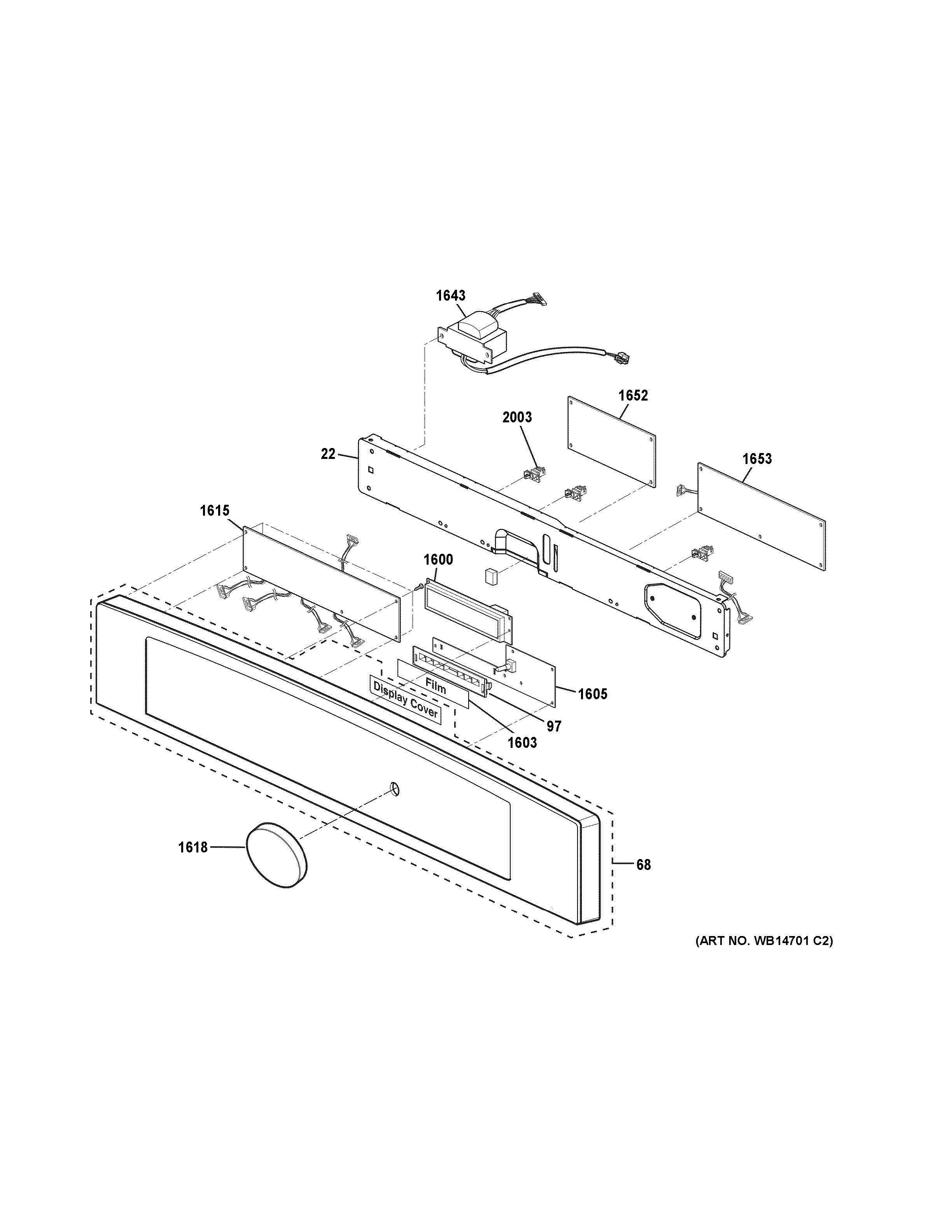CONTROL PARTS Diagram and Parts List for CSB9120SJ3SS  General Electric Microwave