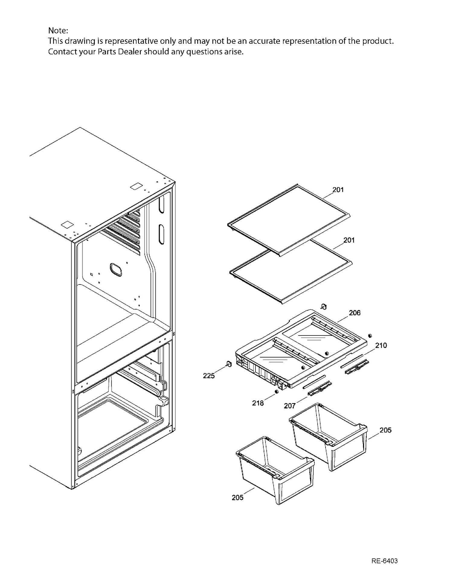 FF SHELVES FF Diagram and Parts List for GDE21DGKAKBB  General Electric Refrigerator