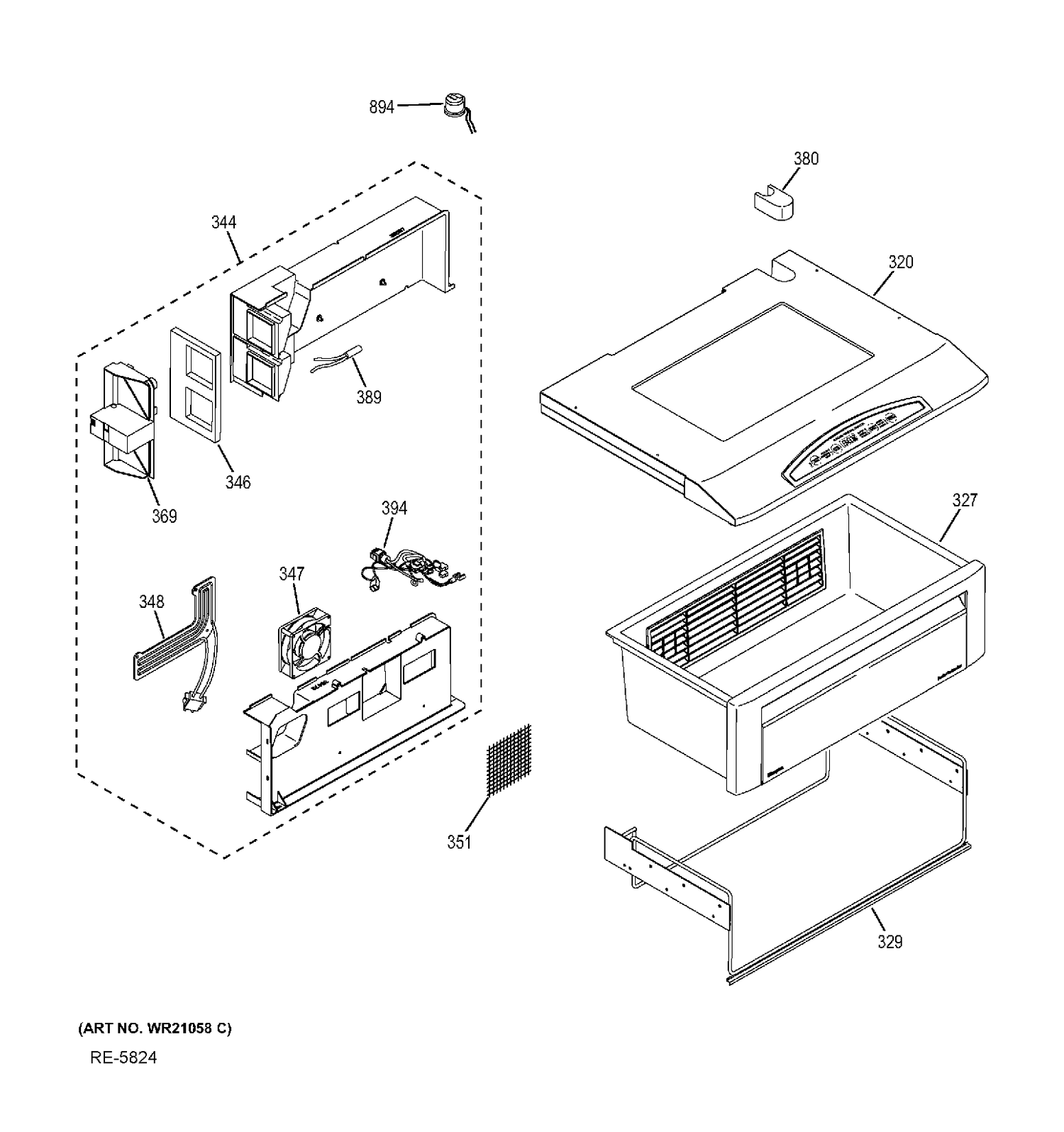 QUICK CHILL Diagram and Parts List for ZISB480DXC  General Electric Refrigerator