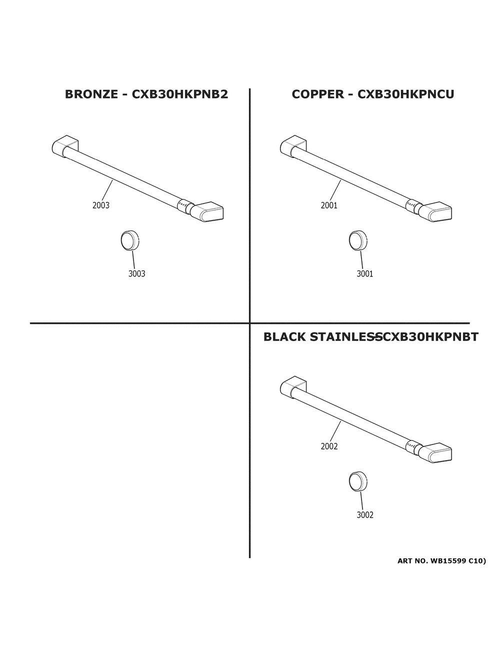 Cafe Customization Diagram and Parts List for CWB713P2N2S1  General Electric Microwave