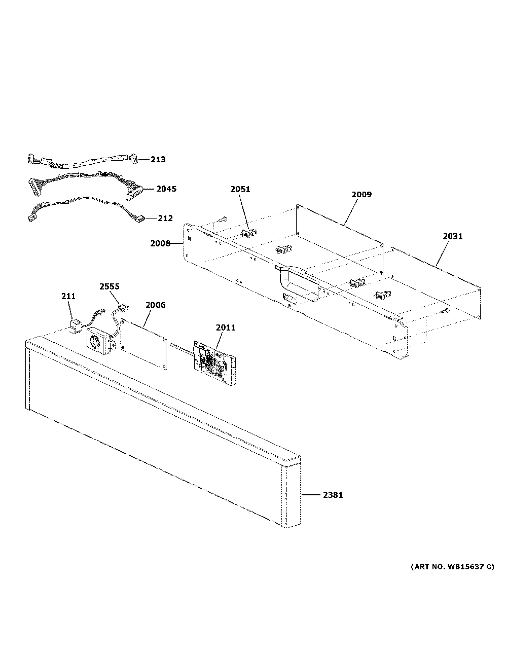 Control parts Diagram and Parts List for ZSB9121N2SS  General Electric Microwave