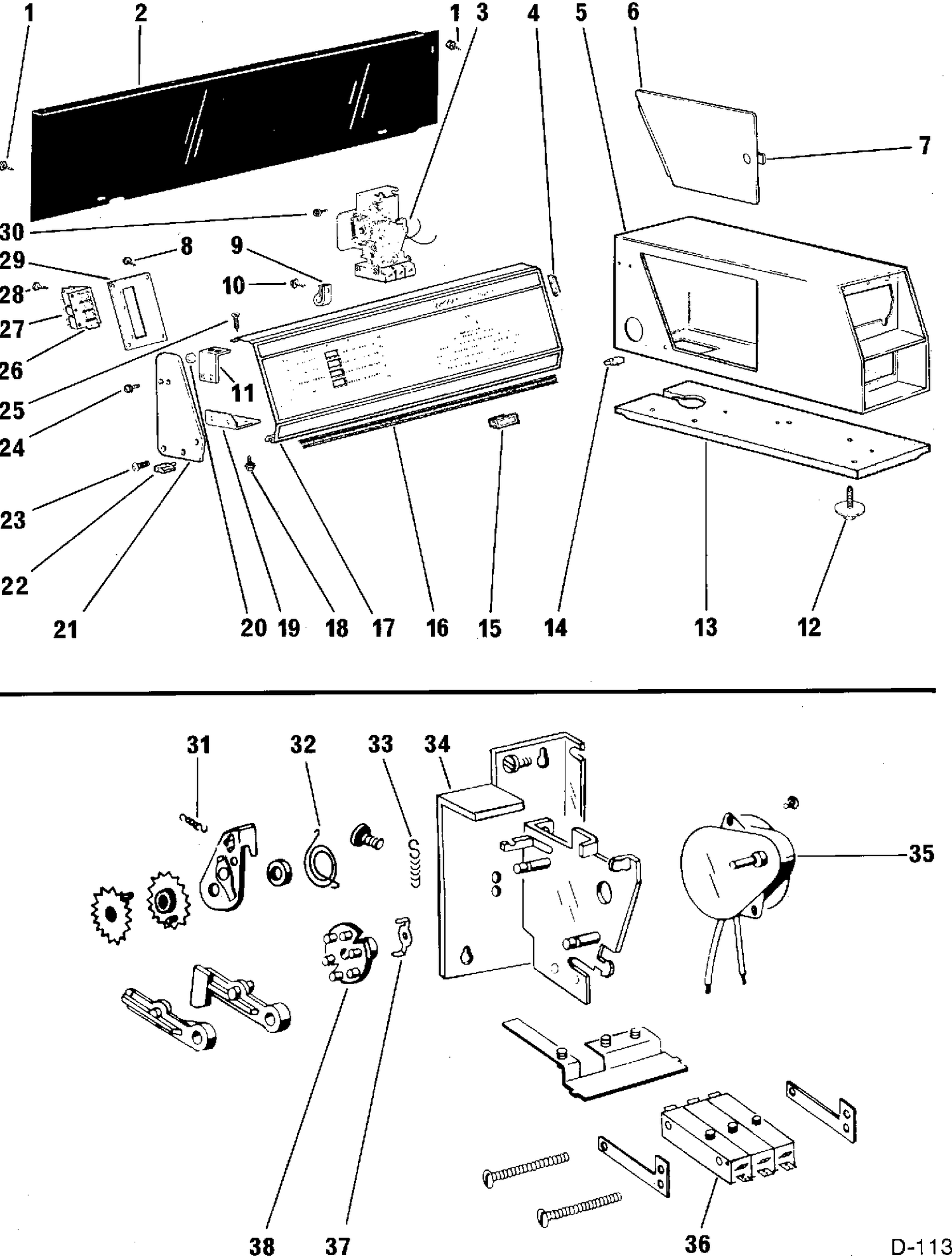 COIN METER CASE & TIMER Diagram and Parts List for VG9100M*119  General Electric Dryer