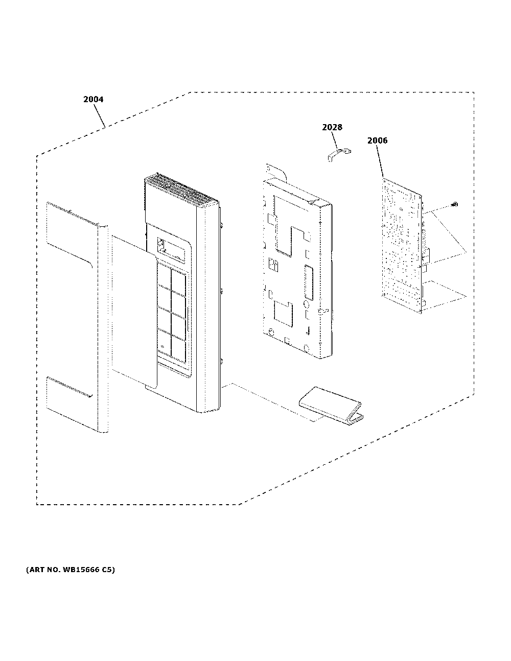 Control Parts Diagram and Parts List for JVM3160RF8SS  General Electric Microwave