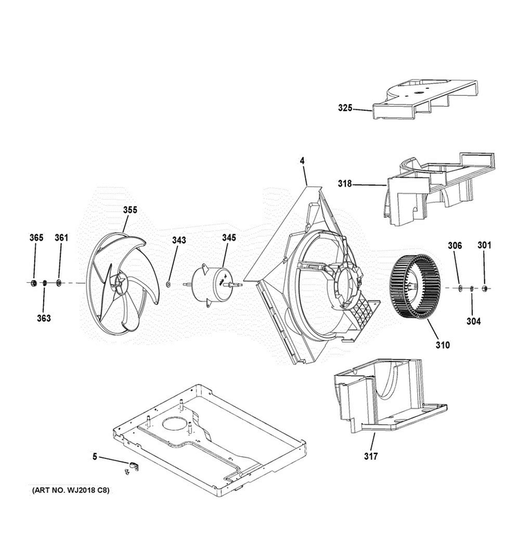 Base Pan Parts Diagram and Parts List for AEM05LVL1  General Electric Air Conditioner