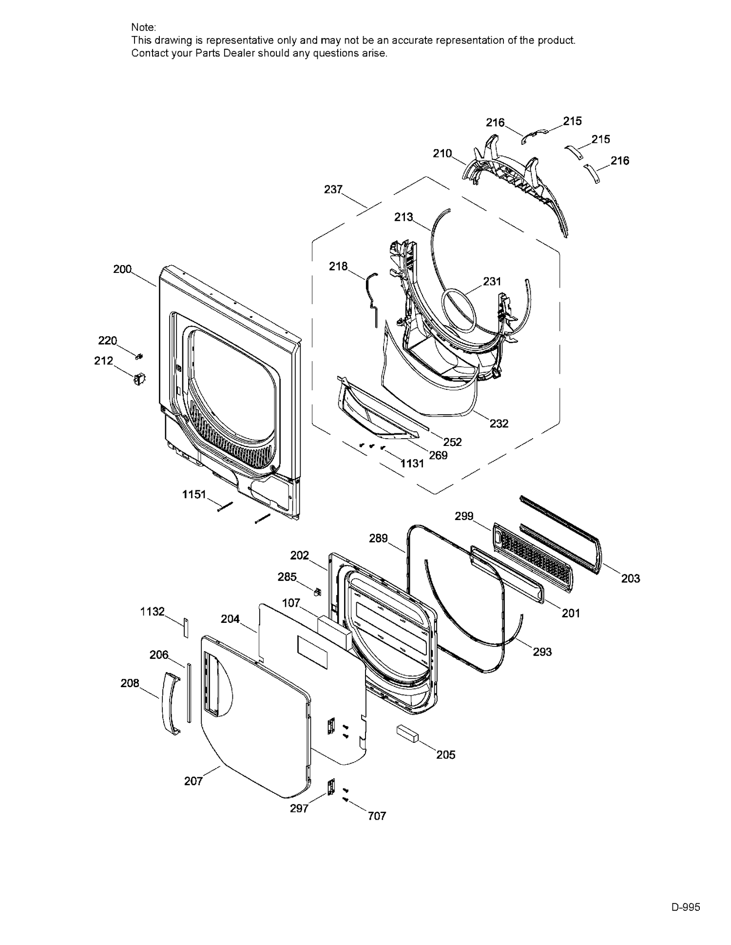 DOOR DRYER Diagram and Parts List for GUD24ESMJ0WW  General Electric Dryer