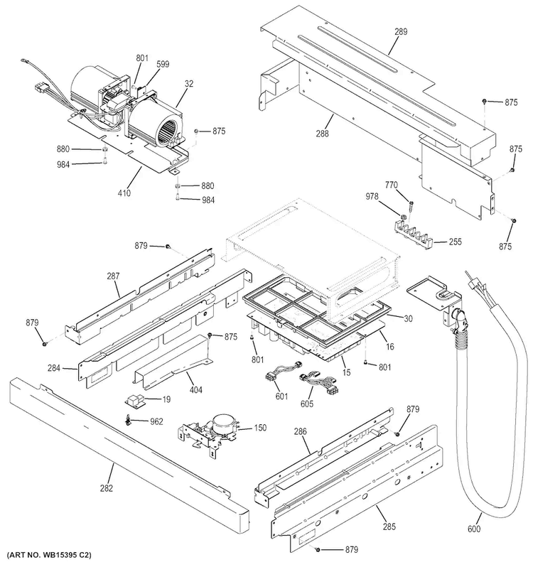 Pedestal Diagram and Parts List for PT7800SH4SS  General Electric Microwave Oven Combo