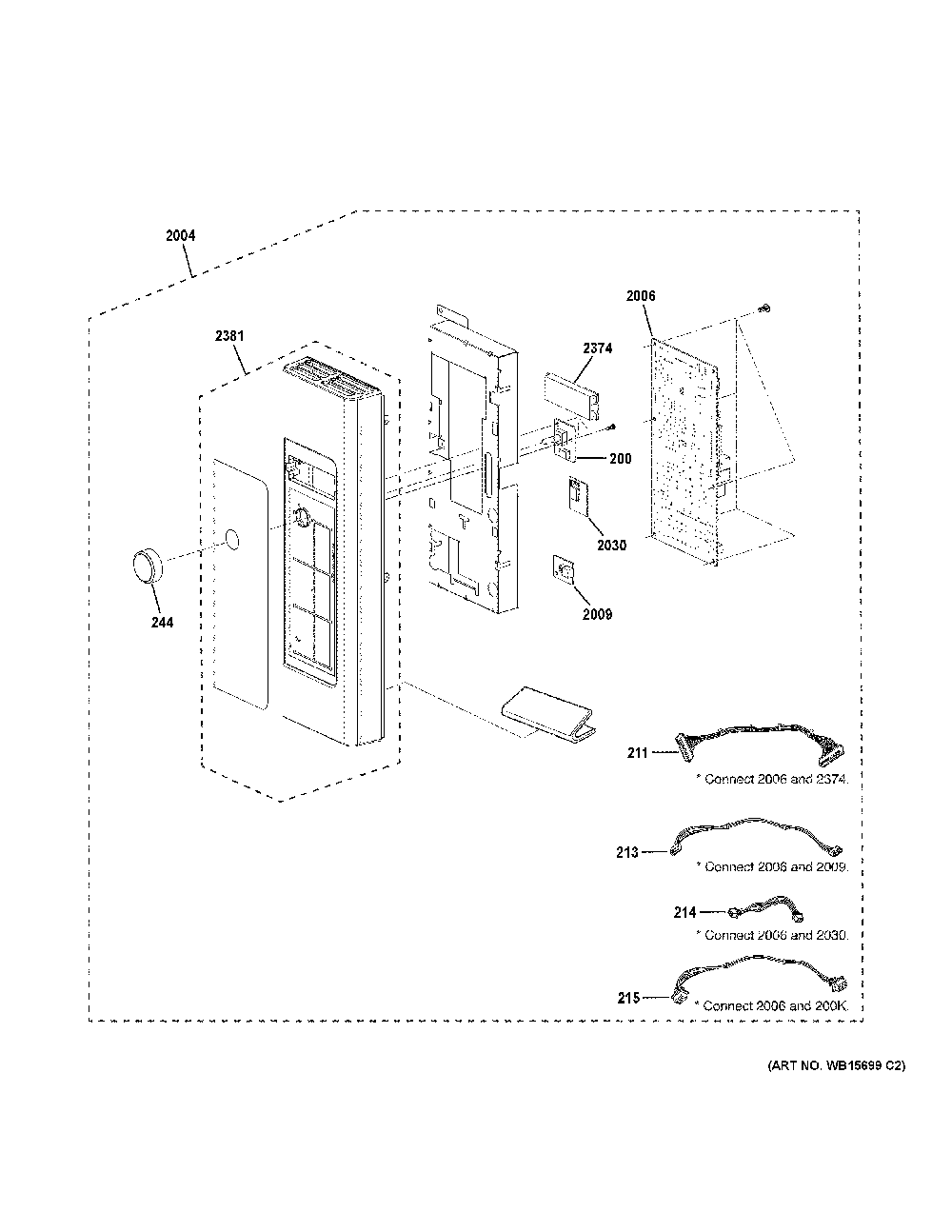 Control Parts Diagram and Parts List for PVM9179FR1DS  General Electric Microwave