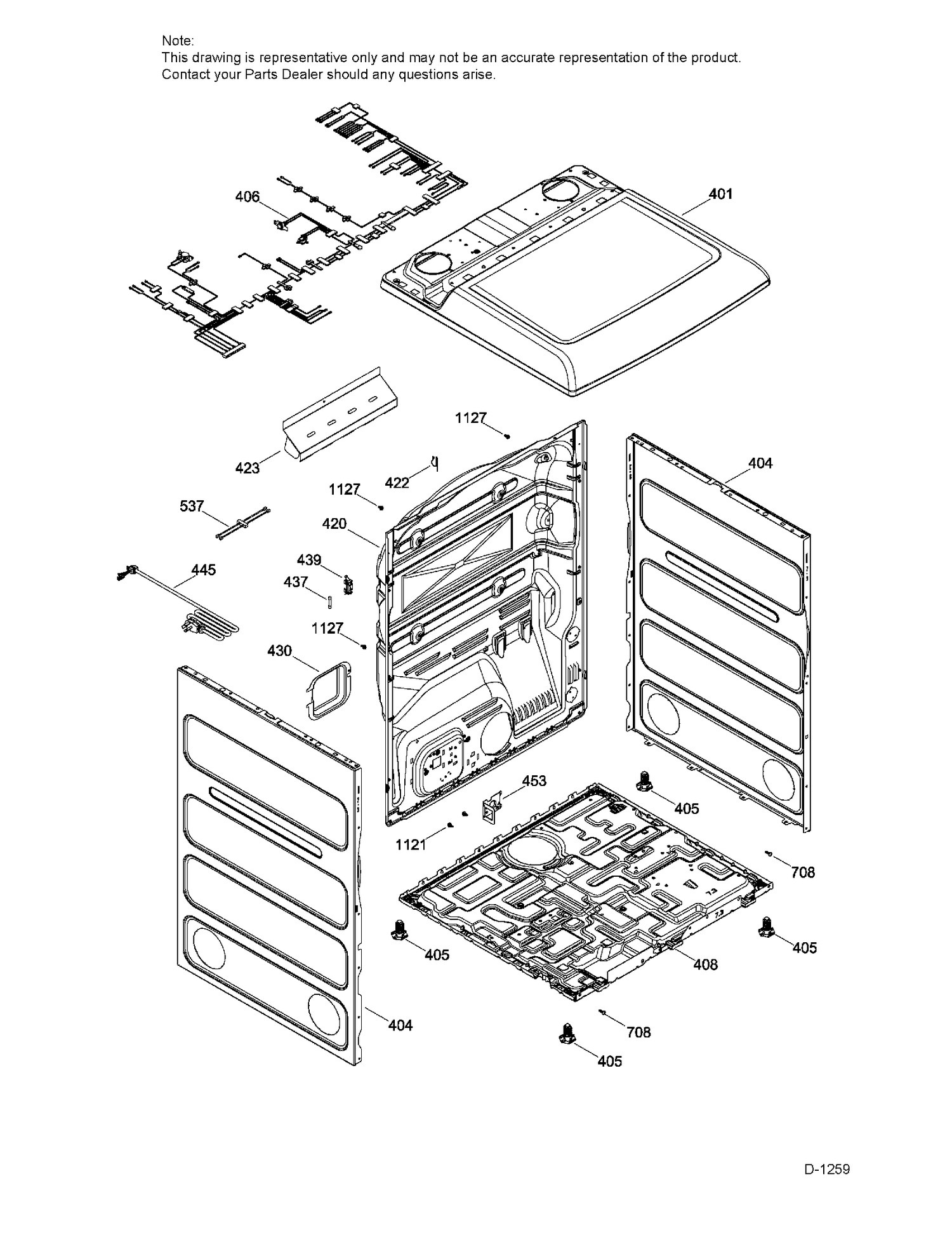STRUCTURE Diagram and Parts List for GTD65EBMJ1WS  General Electric Dryer