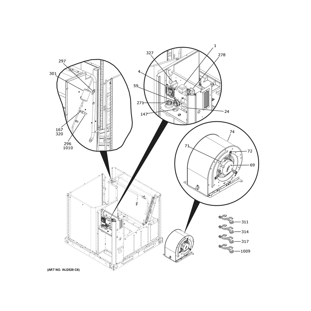Cabinet (2) Diagram and Parts List for NP13X60SR0720  General Electric Air Conditioner