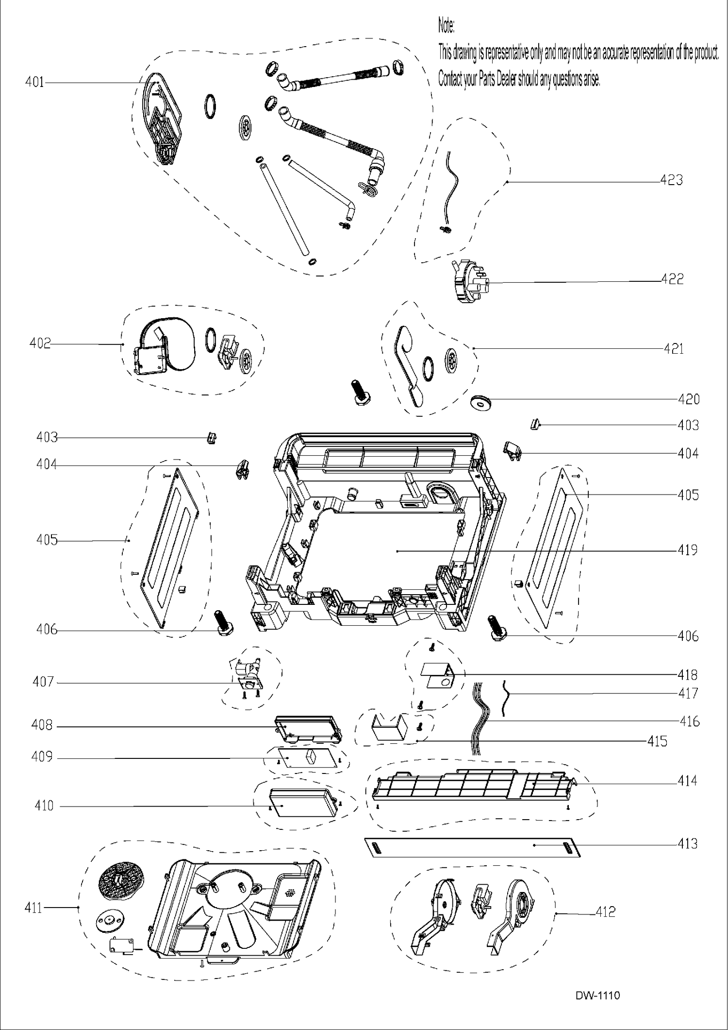 BODY PARTS 2 Diagram and Parts List for PDT660SGF1BB  General Electric Dishwasher