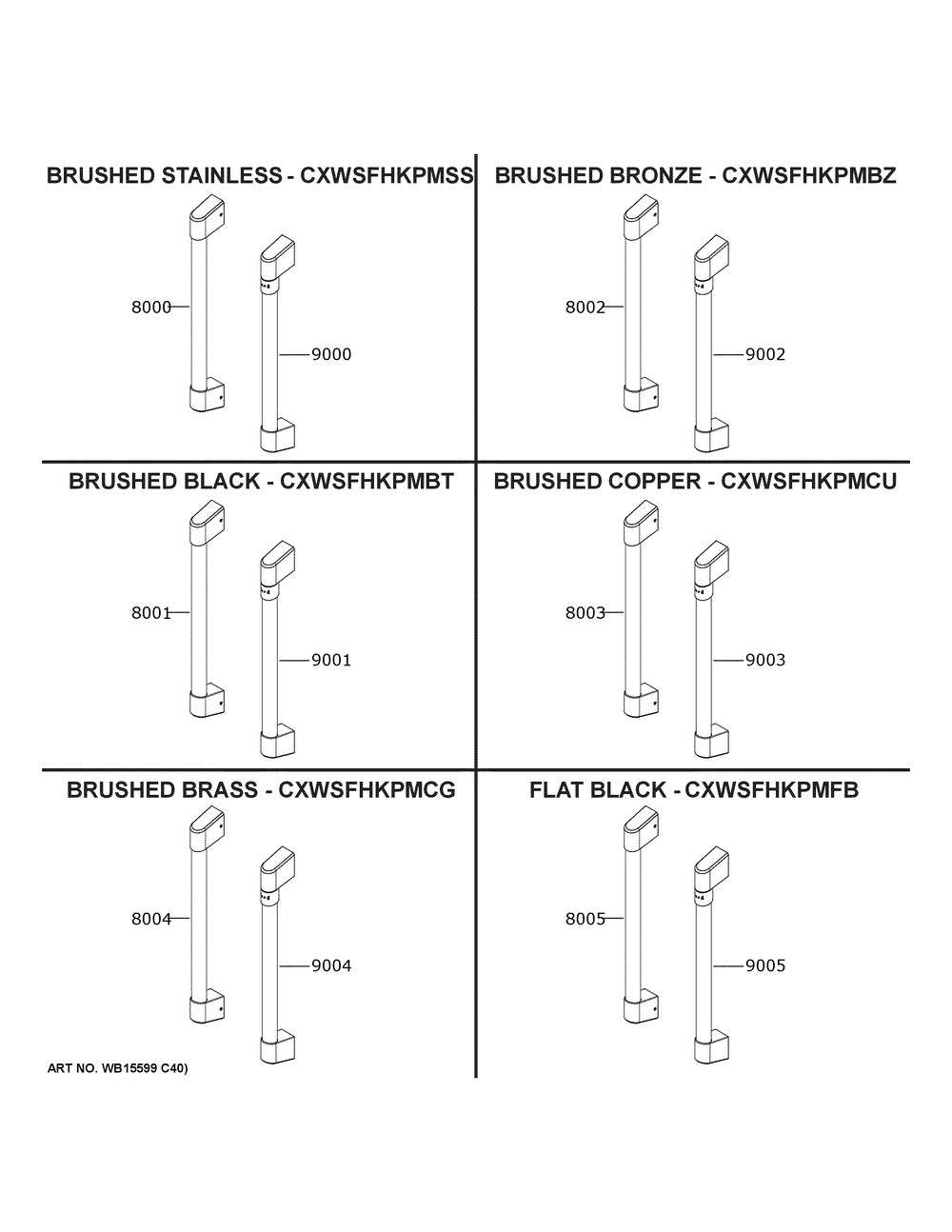 Cafe Customization Diagram and Parts List for CTS90FP2N3S1  General Electric Wall Oven