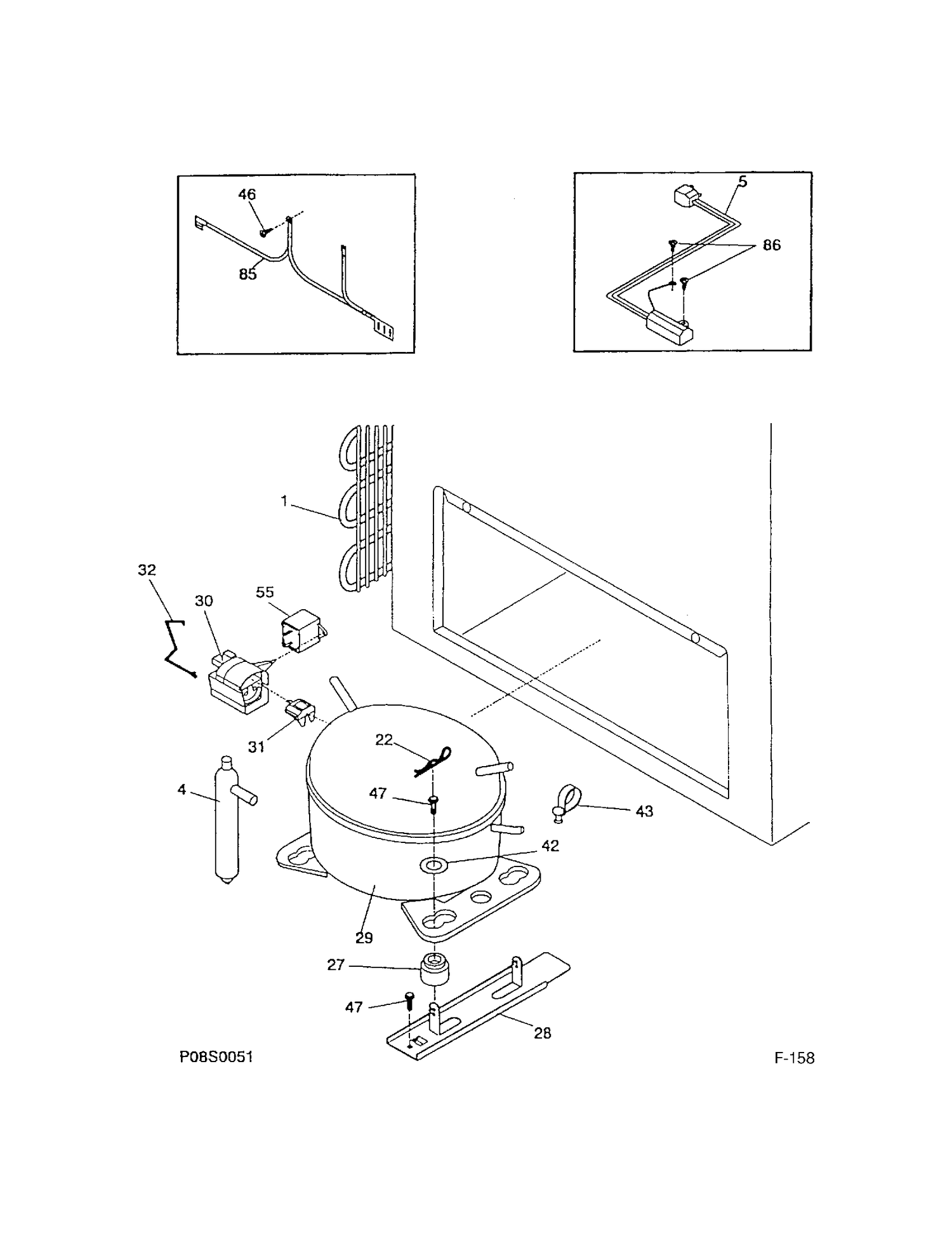 FREEZER Diagram and Parts List for 81325 MFC13M6BW1 General Electric Freezer
