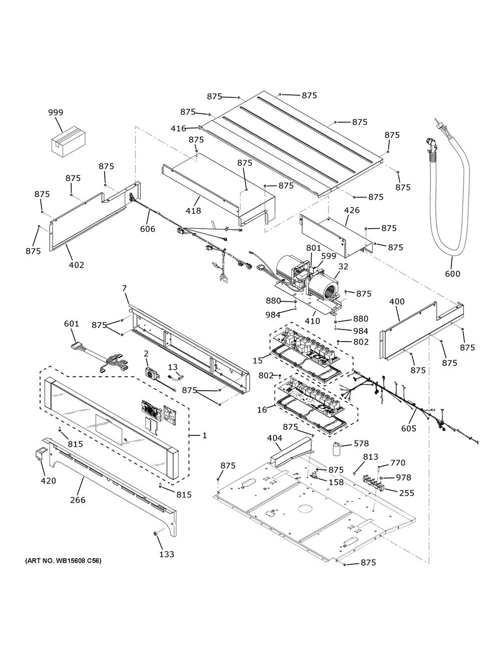 Control Panel Diagram and Parts List for CTD70DP2N4S1  General Electric Wall Oven