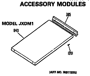 Accessory Modules Diagram and Parts List for JP678B9N1  General Electric Cooktop