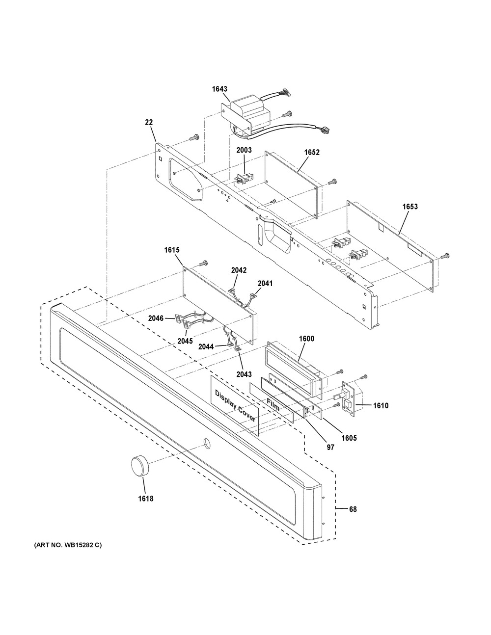 Control Parts Diagram and Parts List for PSB9240SF5SS  General Electric Microwave