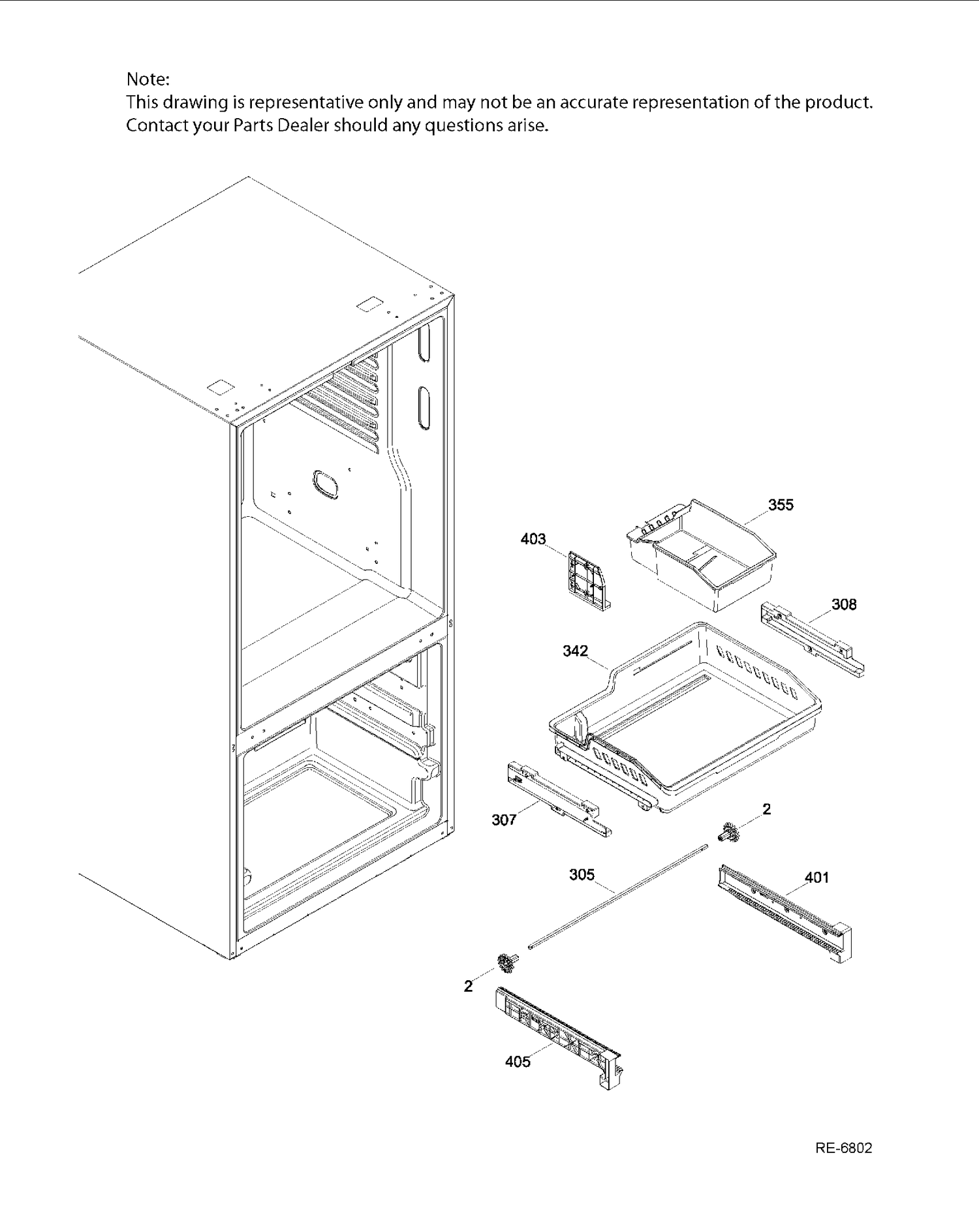 FZ SECTION BASKETS Diagram and Parts List for PNE25JGKBKWW  General Electric Refrigerator