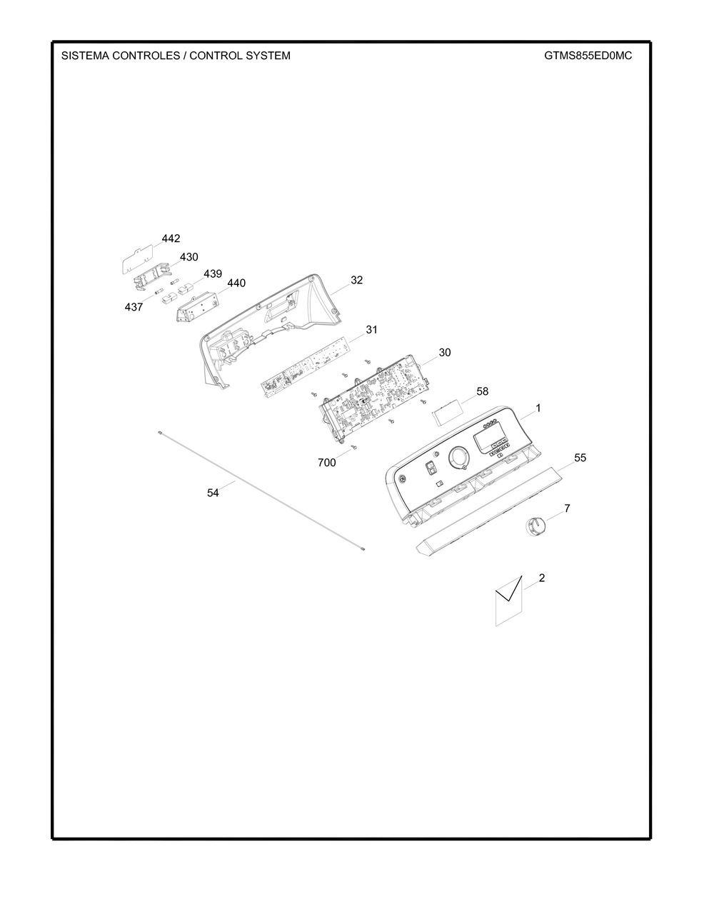 Control System Diagram and Parts List for GTMX100ED4WW  General Electric Refrigerator