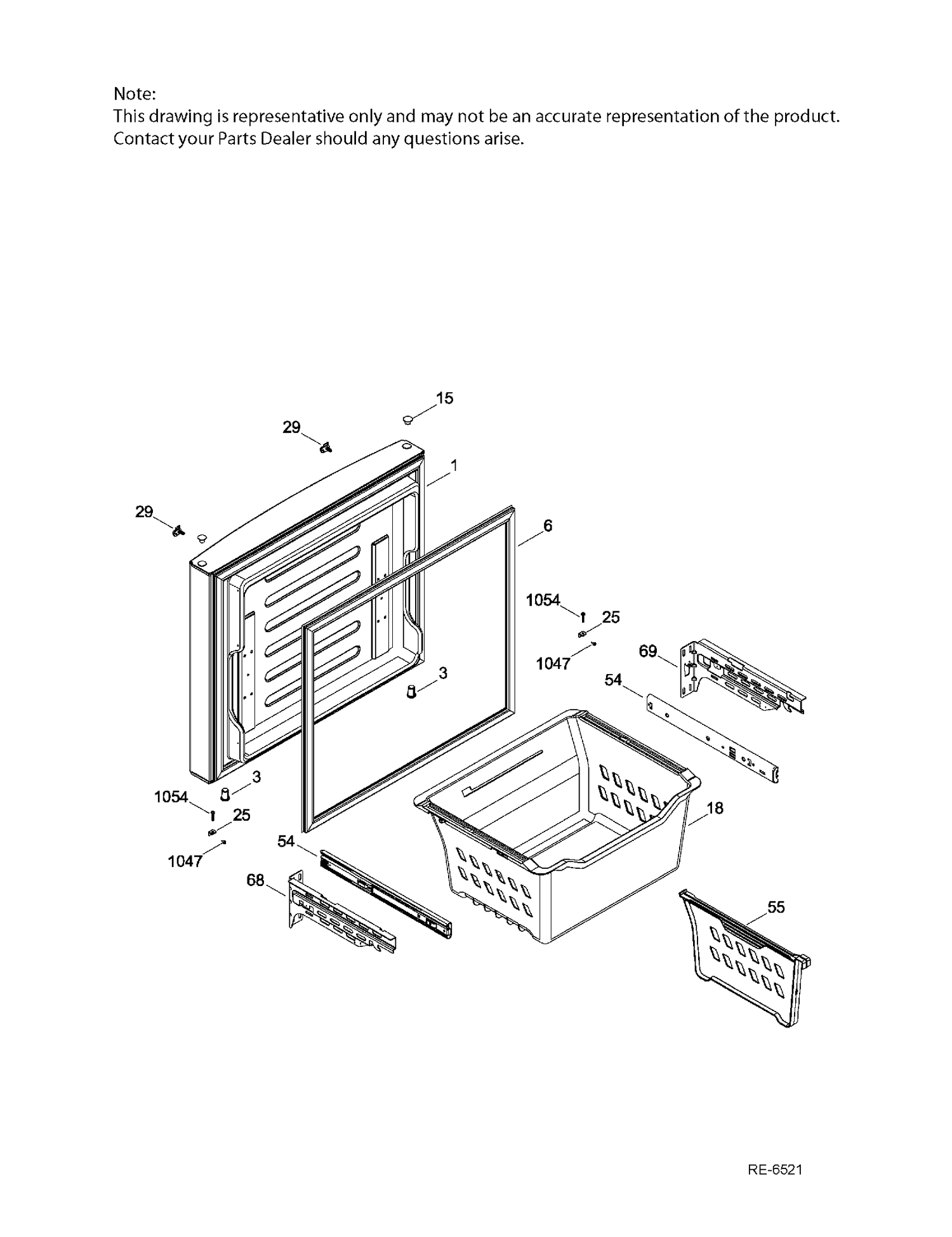 FZ DOOR Diagram and Parts List for PNE21KSKAKSS  General Electric Refrigerator