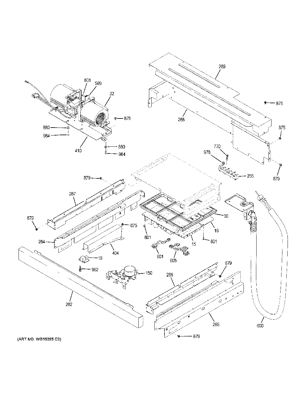 Pedestal Diagram and Parts List for JK3800DH8WW  General Electric Microwave Oven Combo