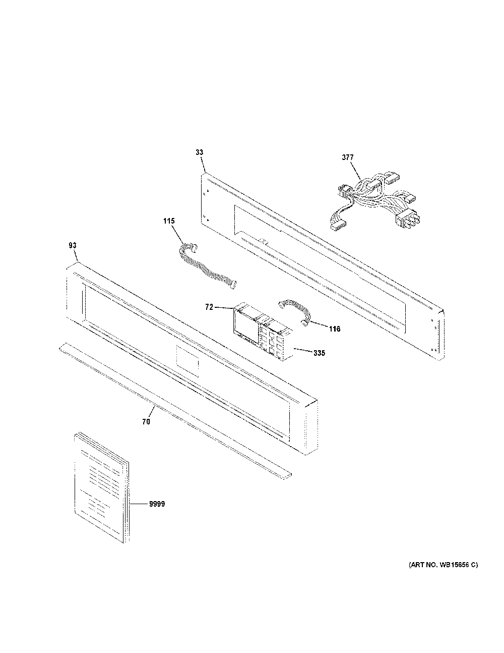Control panel Diagram and Parts List for ZMB9032SN1SS  General Electric Microwave
