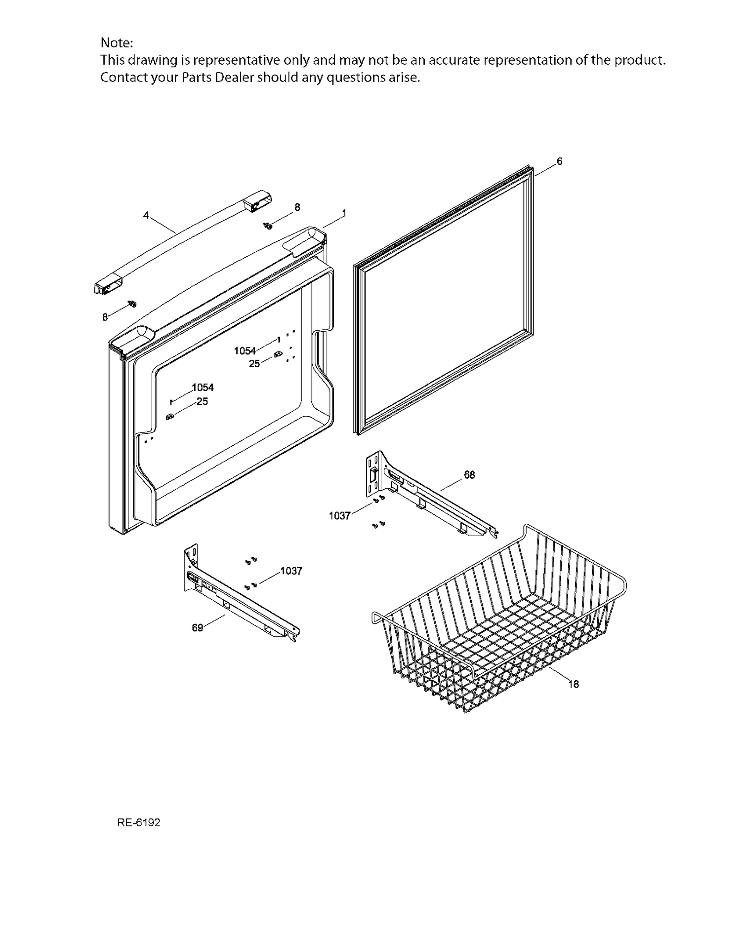 FZ DOOR Diagram and Parts List for PNR22MSEBFES  General Electric Refrigerator
