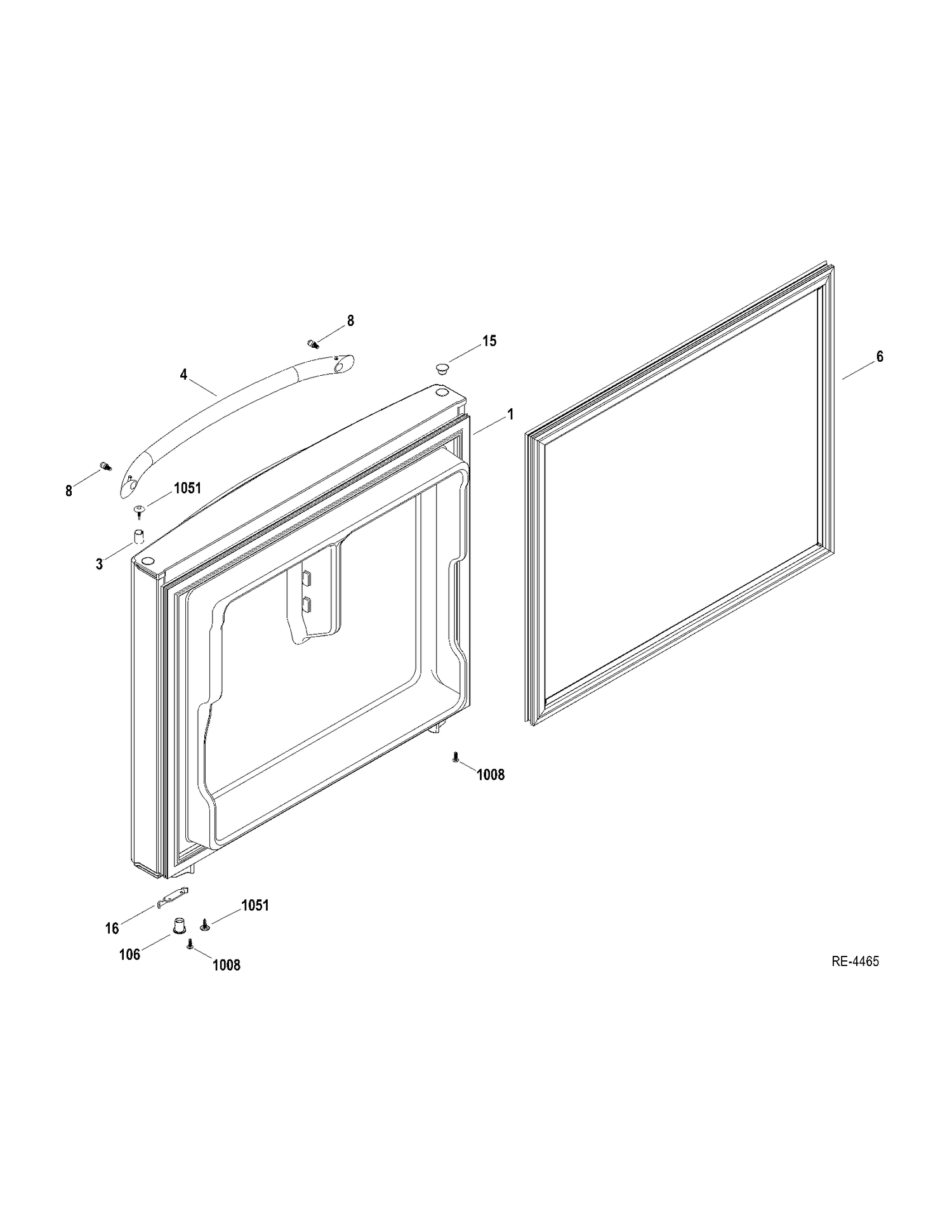 FZ DOOR Diagram and Parts List for GBRS0HBXERSS  General Electric Refrigerator