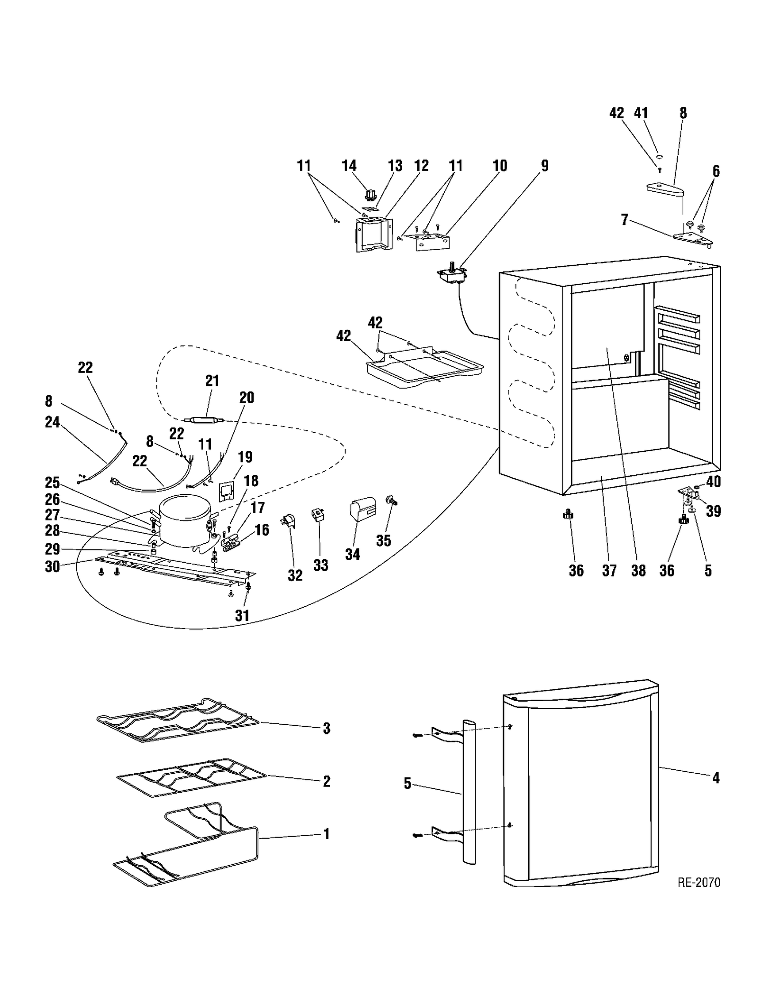 WINE CHILLER Diagram and Parts List for GWS02FBSSAC  General Electric Refrigerator