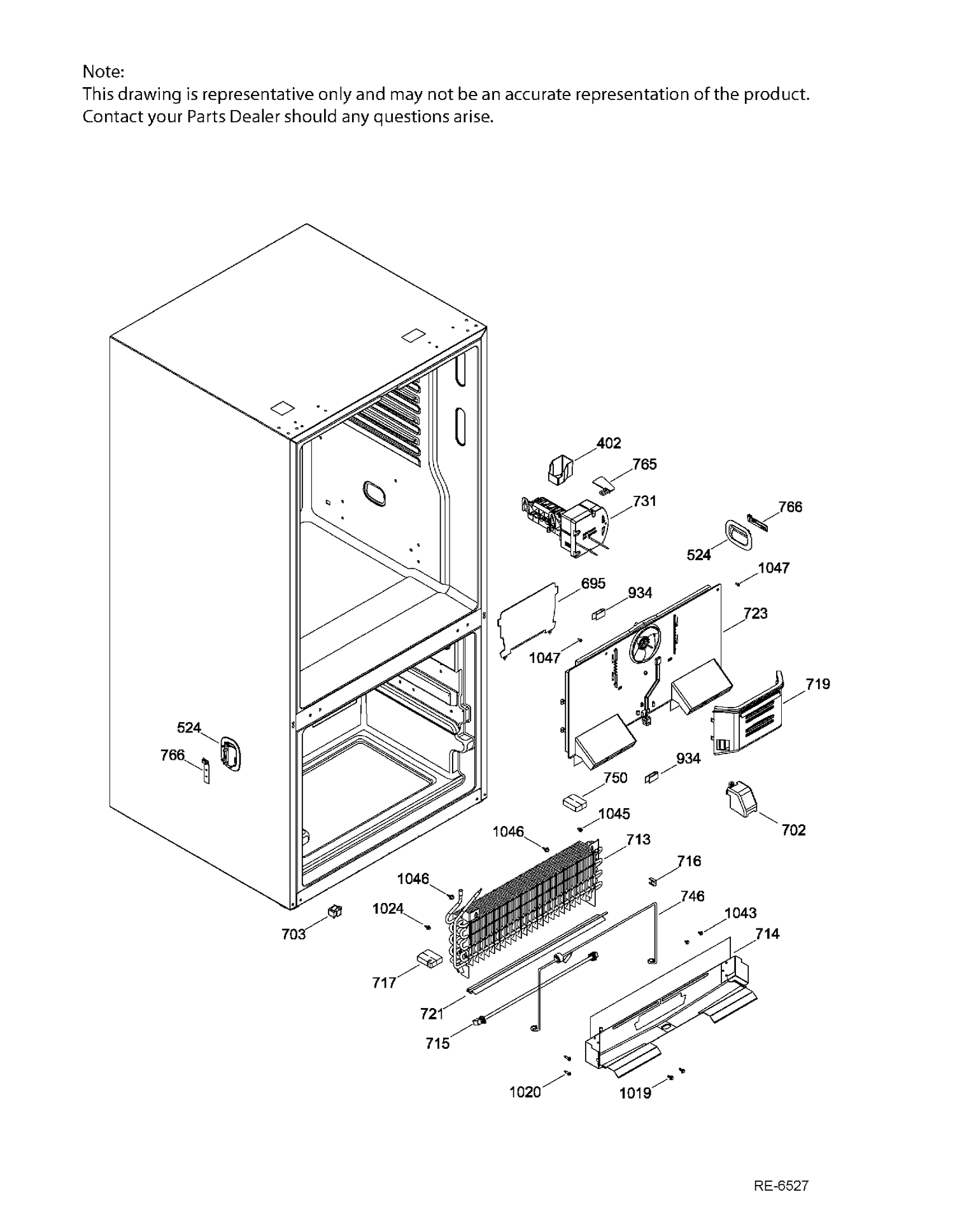 FUNCTIONAL PARTS FZ Diagram and Parts List for PNE21KSKAKSS  General Electric Refrigerator