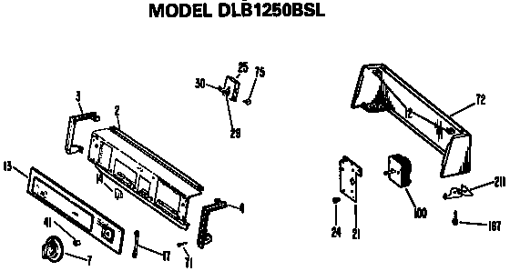 Control Panel Dlb1250bsl Only Diagram and Parts List for DLB2650BSL  Hotpoint Dryer