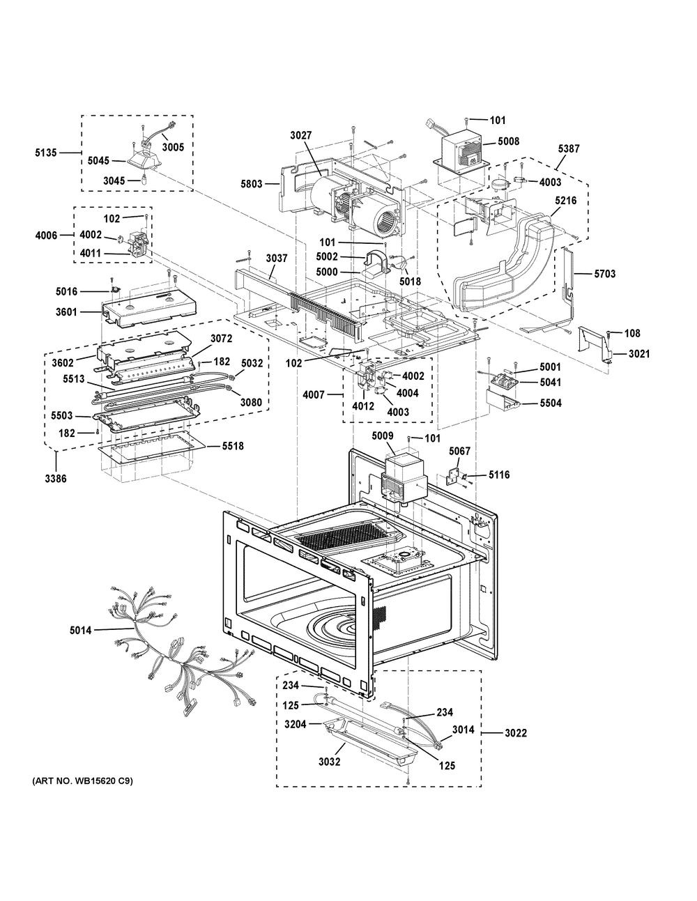 Insulator Parts Diagram and Parts List for PSB9120SV1SS  General Electric Wall Oven