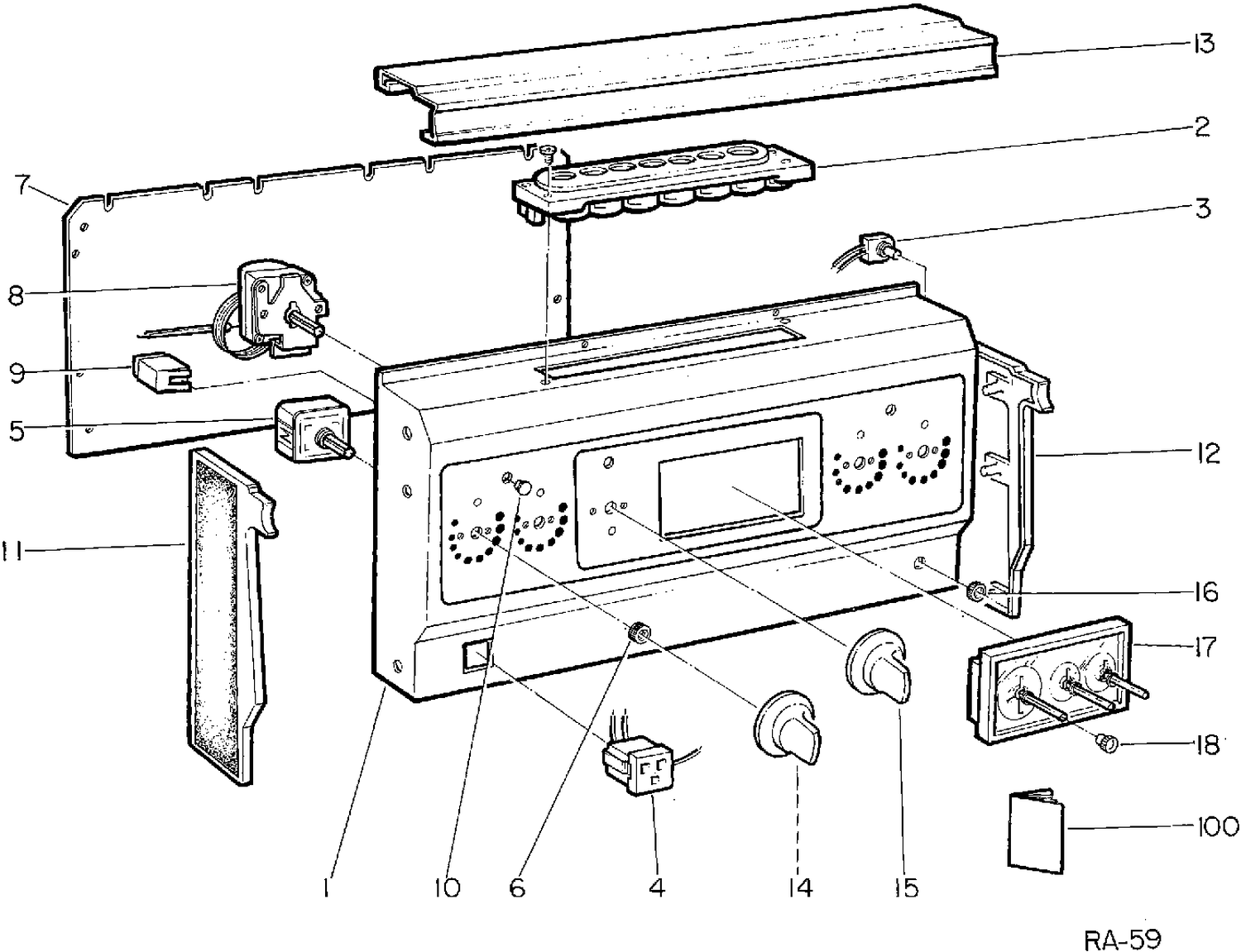 BACKGUARD Diagram and Parts List for J22CWL-1  General Electric Range