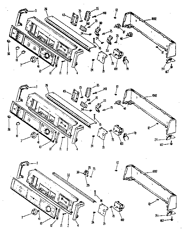 Backsplash Asm. Diagram and Parts List for DDE058DGAL  General Electric Dryer
