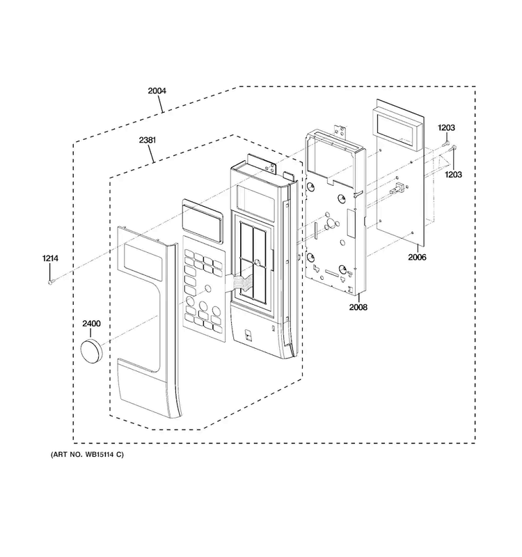Control Parts Diagram and Parts List for CVM1790SS3SS  General Electric Microwave