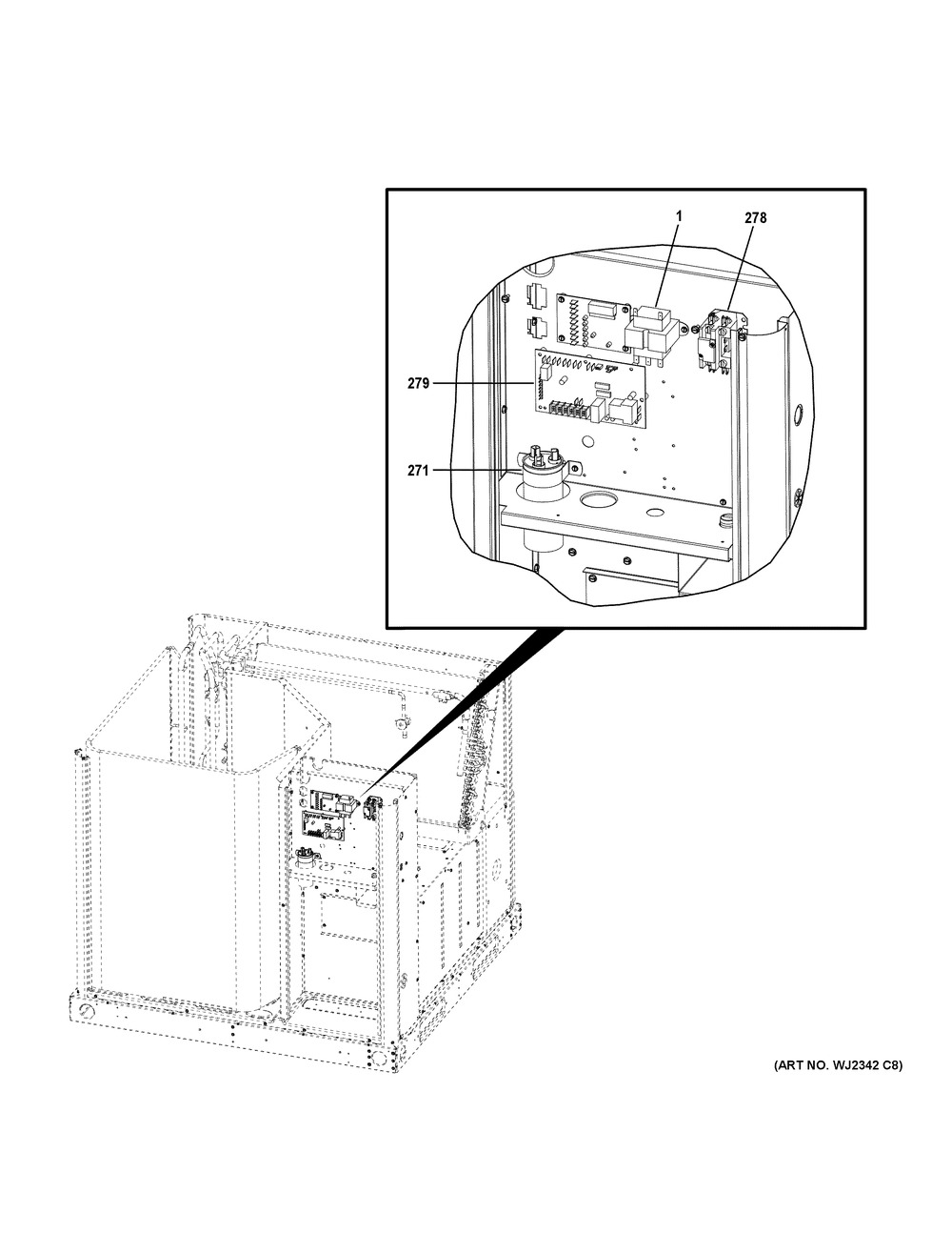 Control Parts Diagram and Parts List for NP14H30S03  General Electric Generator