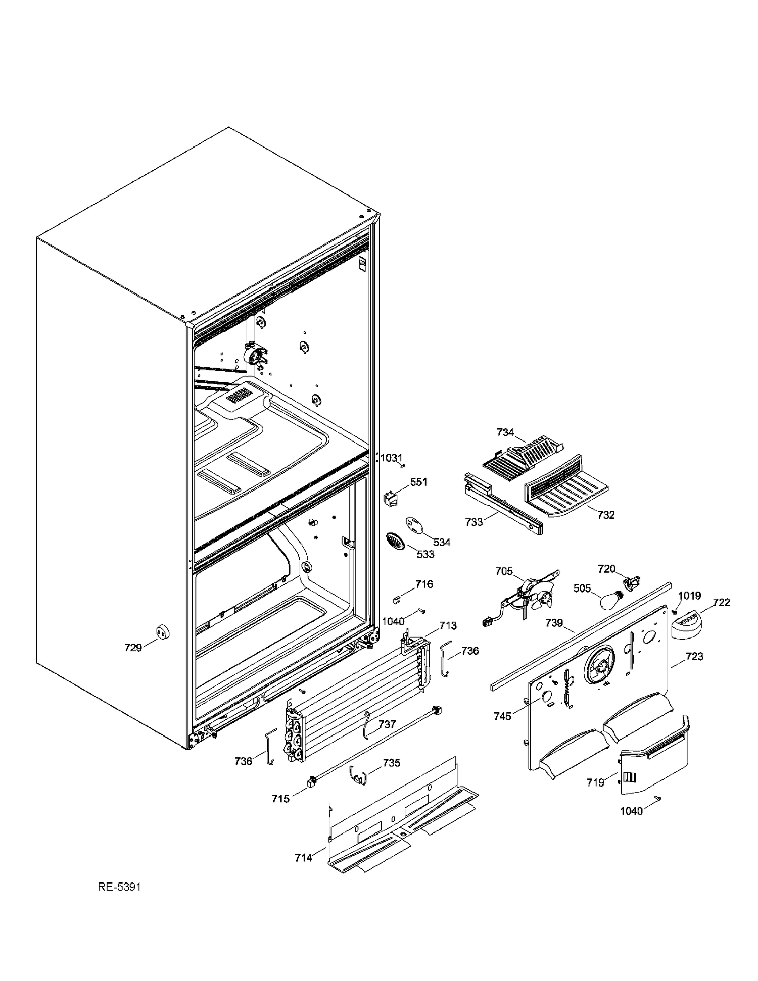 FZ FUNCTIONAL PARTS Diagram and Parts List for GFRS2KBYHSS  General Electric Refrigerator